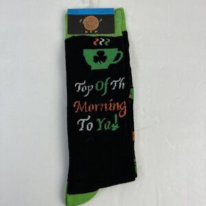 Men's HYP Top Of The Morning To Ya Socks Funny Cute St Paddys Day Shoe Size 6-12